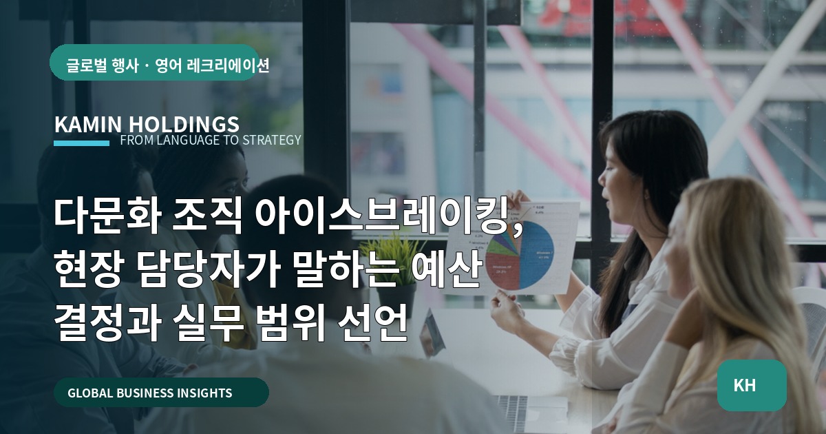 다문화 조직 아이스브레이킹, 현장 담당자가 말하는 예산 결정과 실무 범위 선언