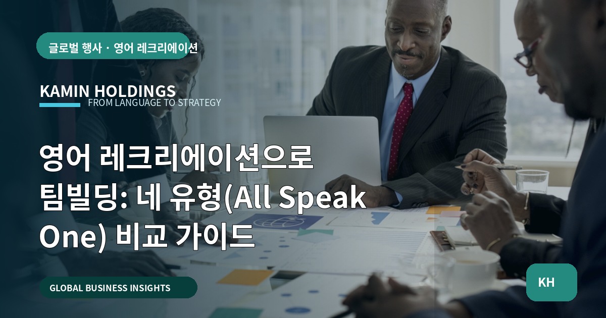 영어 레크리에이션으로 팀빌딩: 네 유형(All Speak One) 비교 가이드