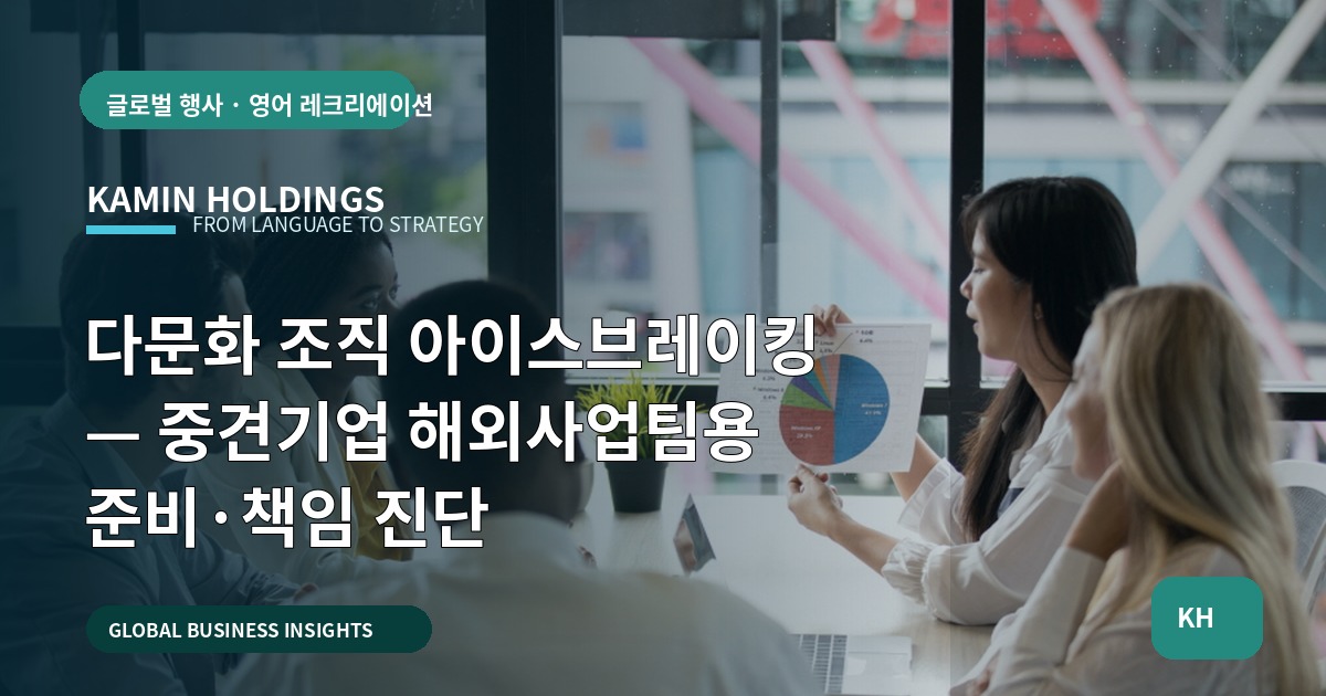 다문화 조직 아이스브레이킹 — 중견기업 해외사업팀용 준비·책임 진단
