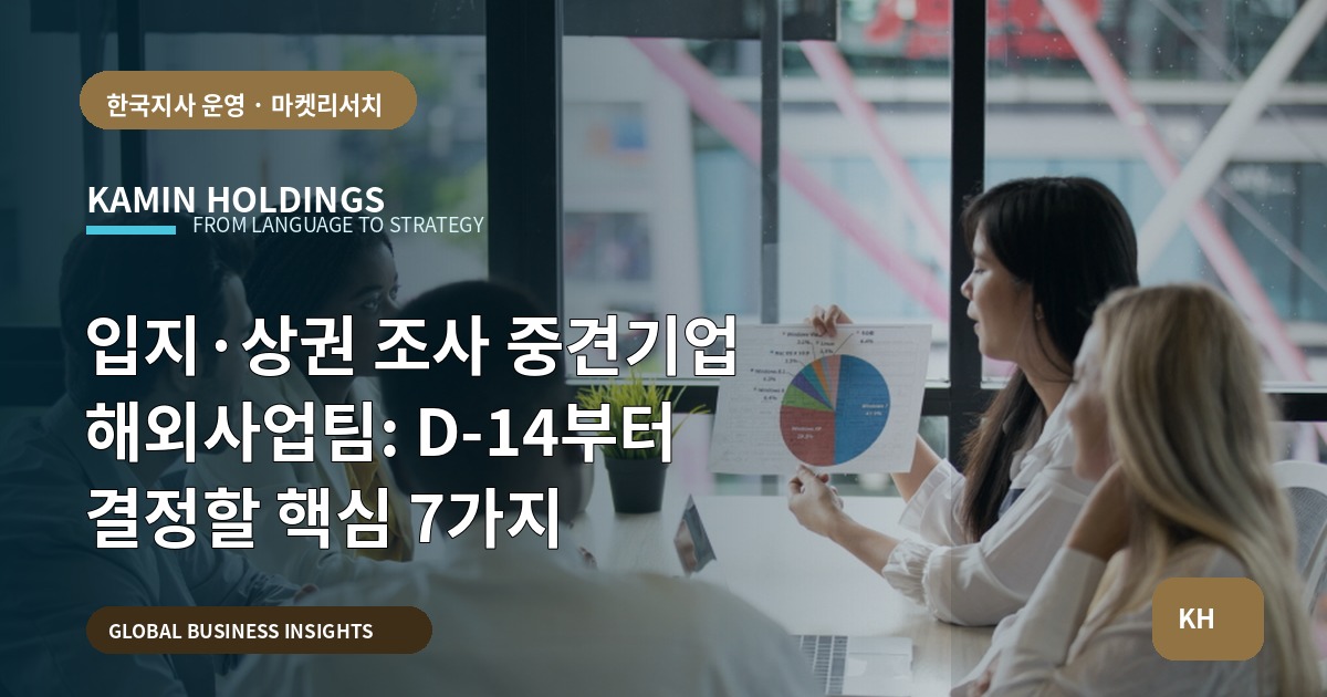 입지·상권 조사 중견기업 해외사업팀: D-14부터 결정할 핵심 7가지