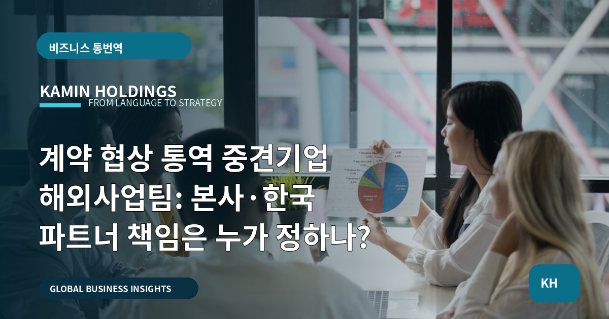 계약 협상 통역 중견기업 해외사업팀: 본사·한국 파트너 책임은 누가 정하나?